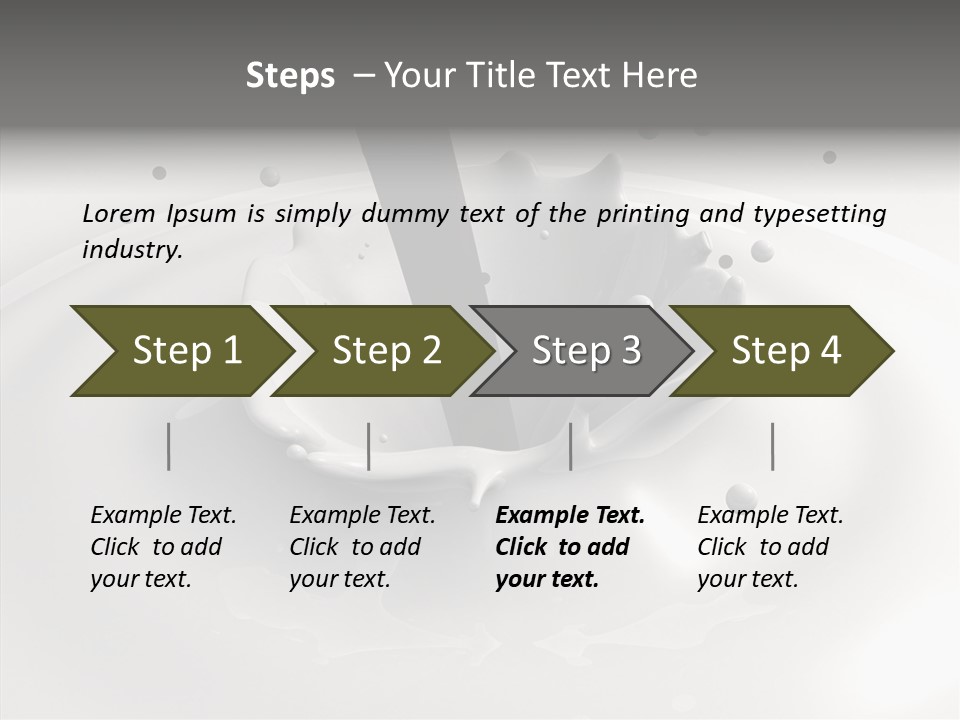 White Viscous Splash PowerPoint Template