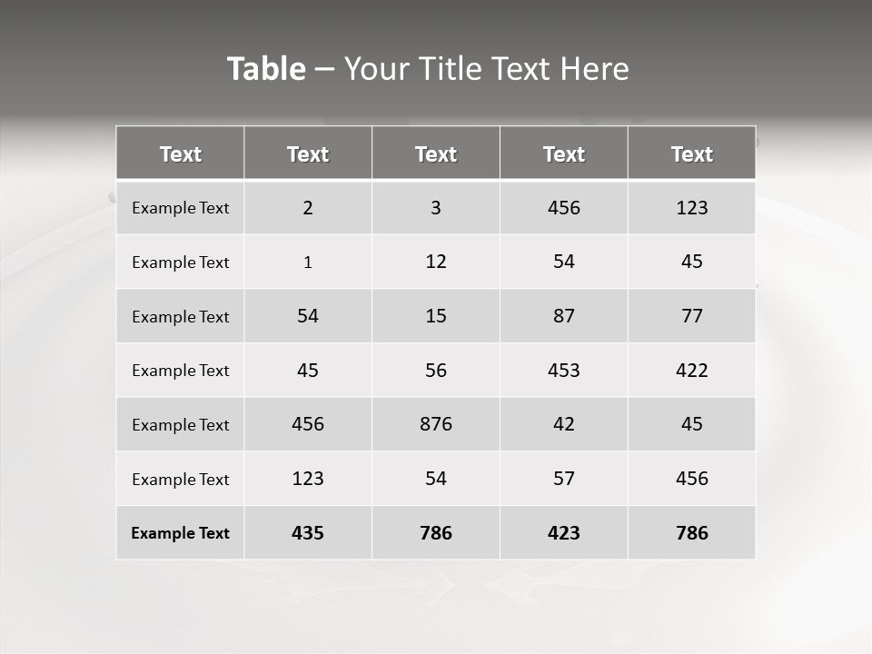 White Viscous Splash PowerPoint Template