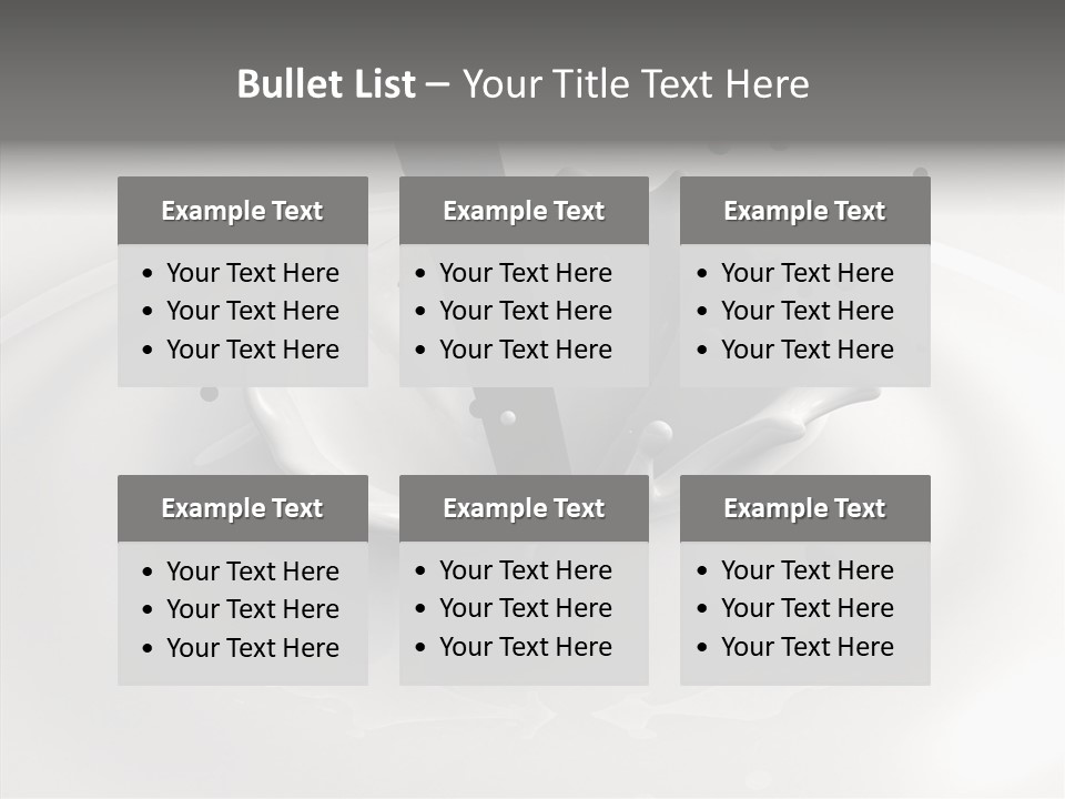 White Viscous Splash PowerPoint Template