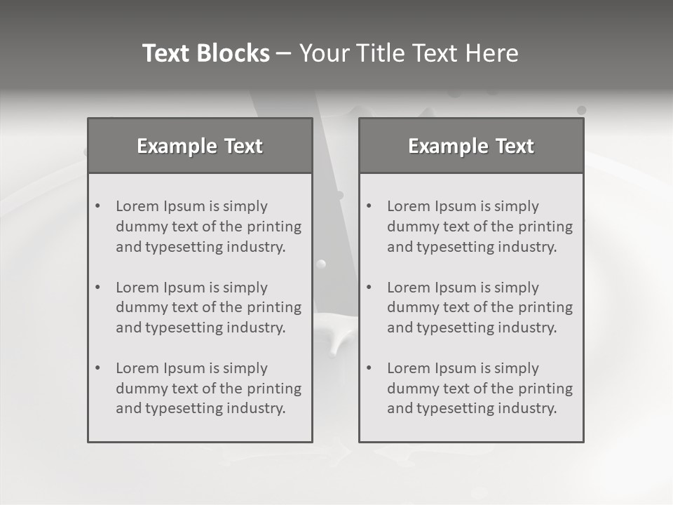White Viscous Splash PowerPoint Template
