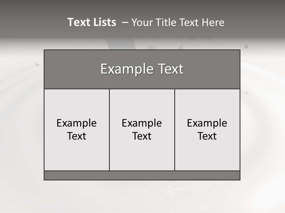 White Viscous Splash PowerPoint Template
