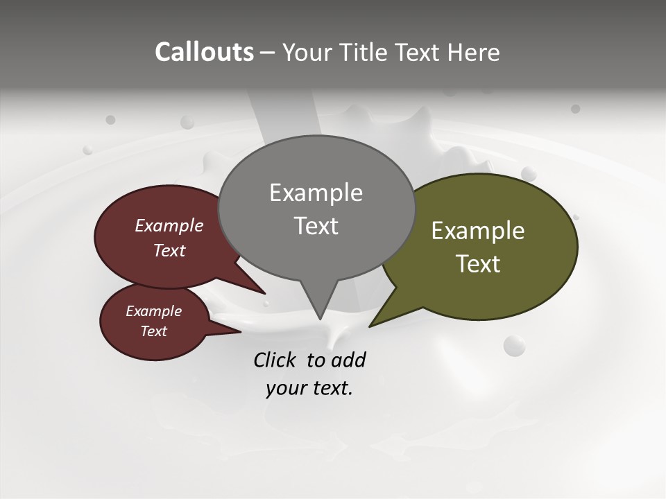 White Viscous Splash PowerPoint Template