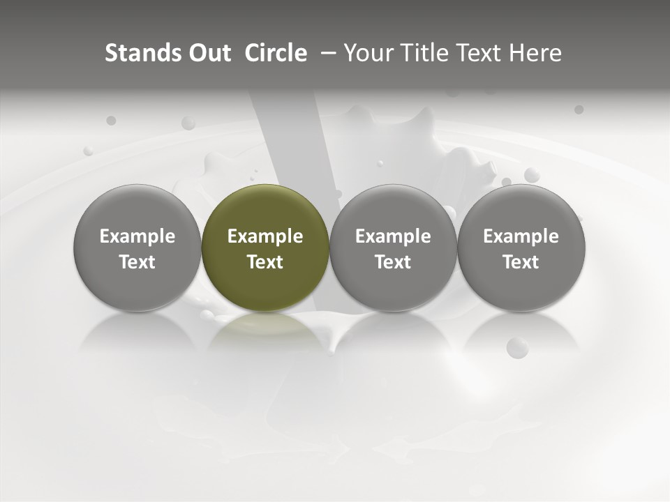 White Viscous Splash PowerPoint Template