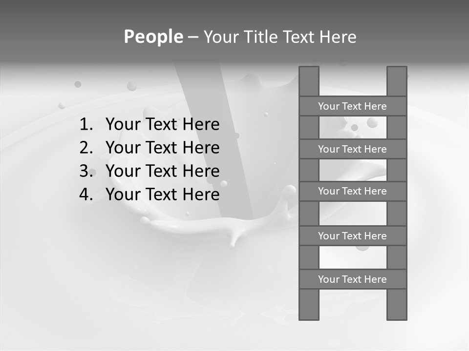 White Viscous Splash PowerPoint Template