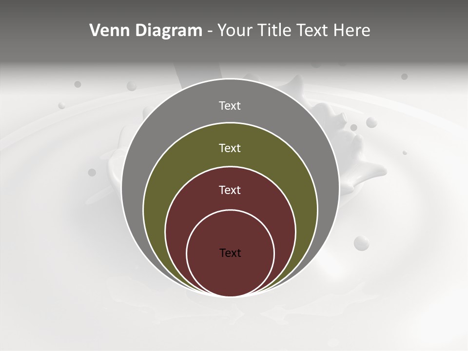 White Viscous Splash PowerPoint Template
