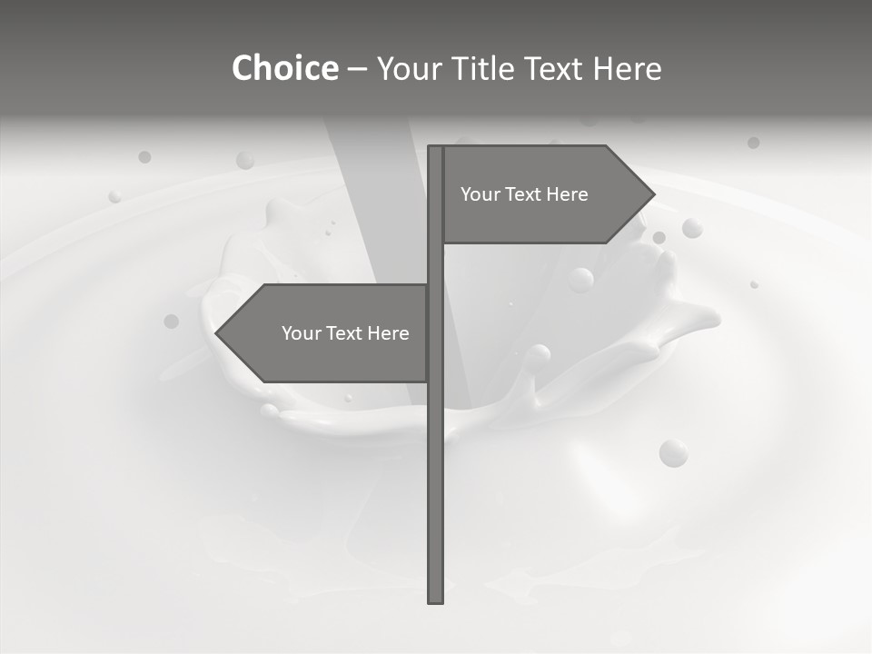 White Viscous Splash PowerPoint Template