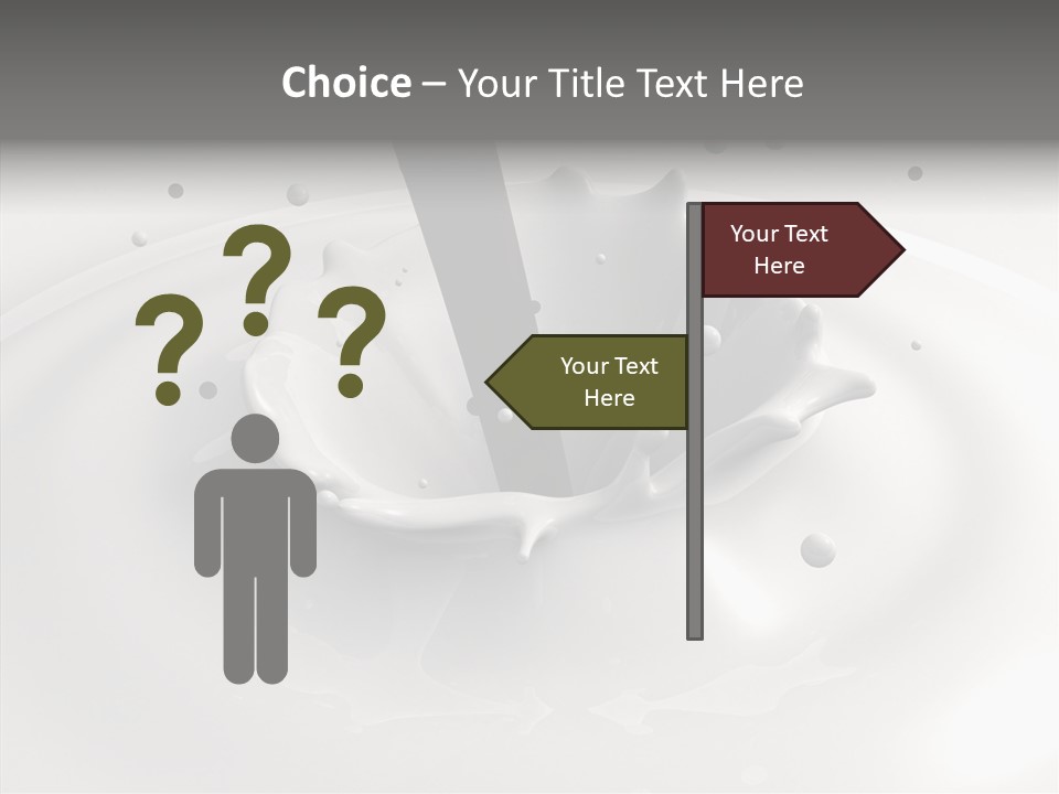 White Viscous Splash PowerPoint Template