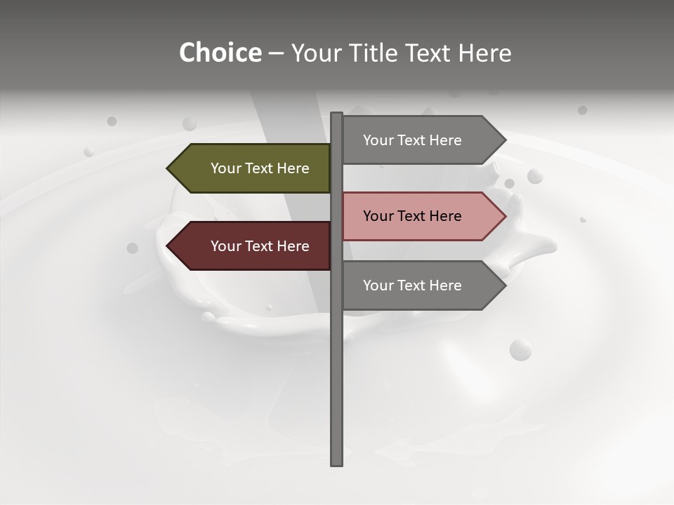 White Viscous Splash PowerPoint Template