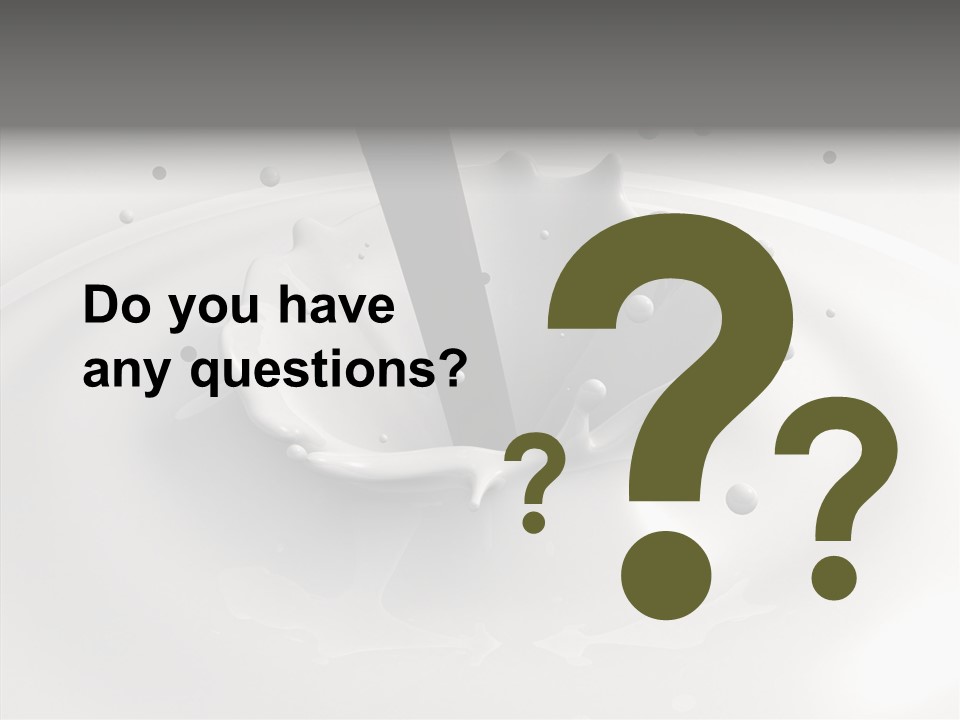 White Viscous Splash PowerPoint Template