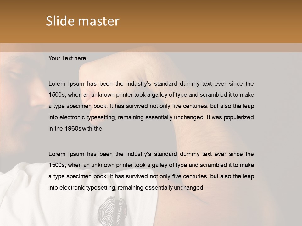 Strong Boxing Male PowerPoint Template