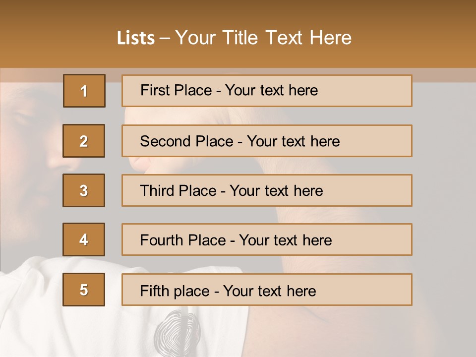 Strong Boxing Male PowerPoint Template
