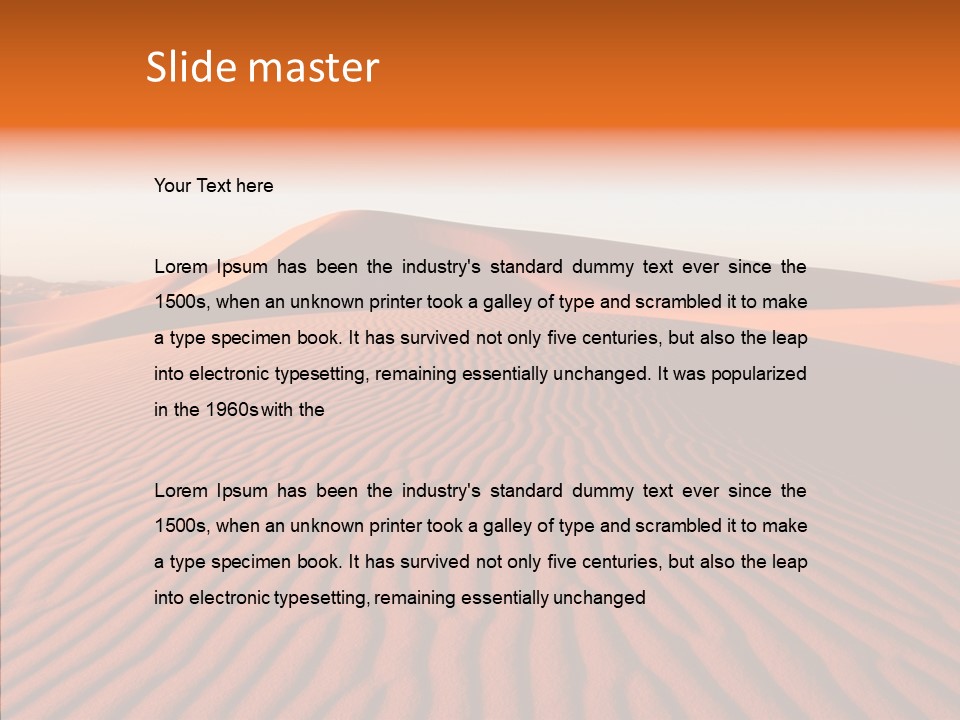 Sunny Adventure Sand PowerPoint Template