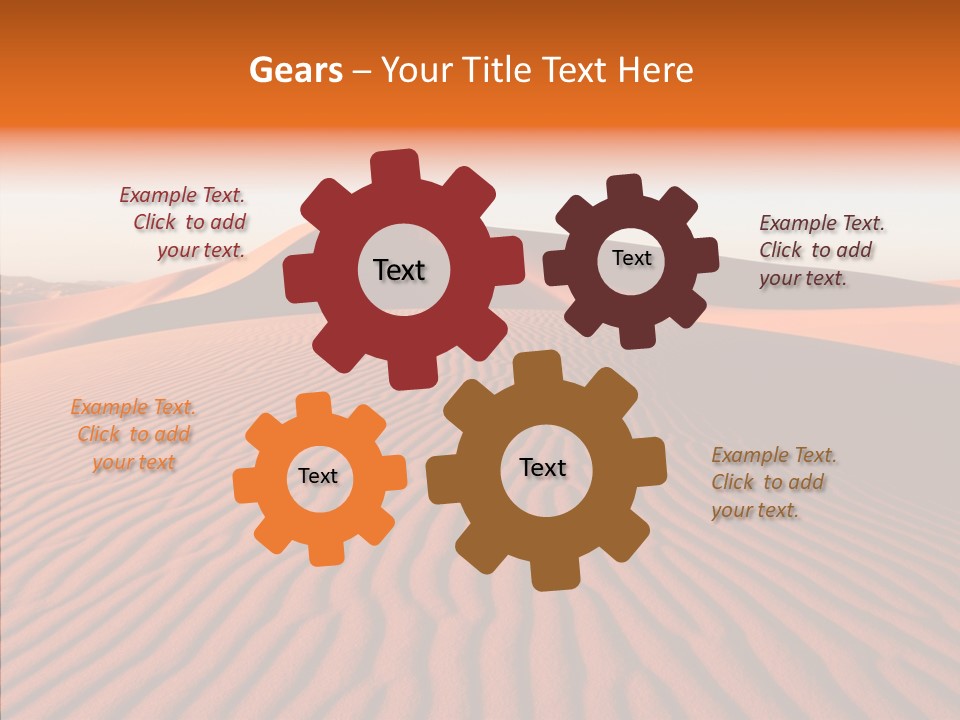 Sunny Adventure Sand PowerPoint Template