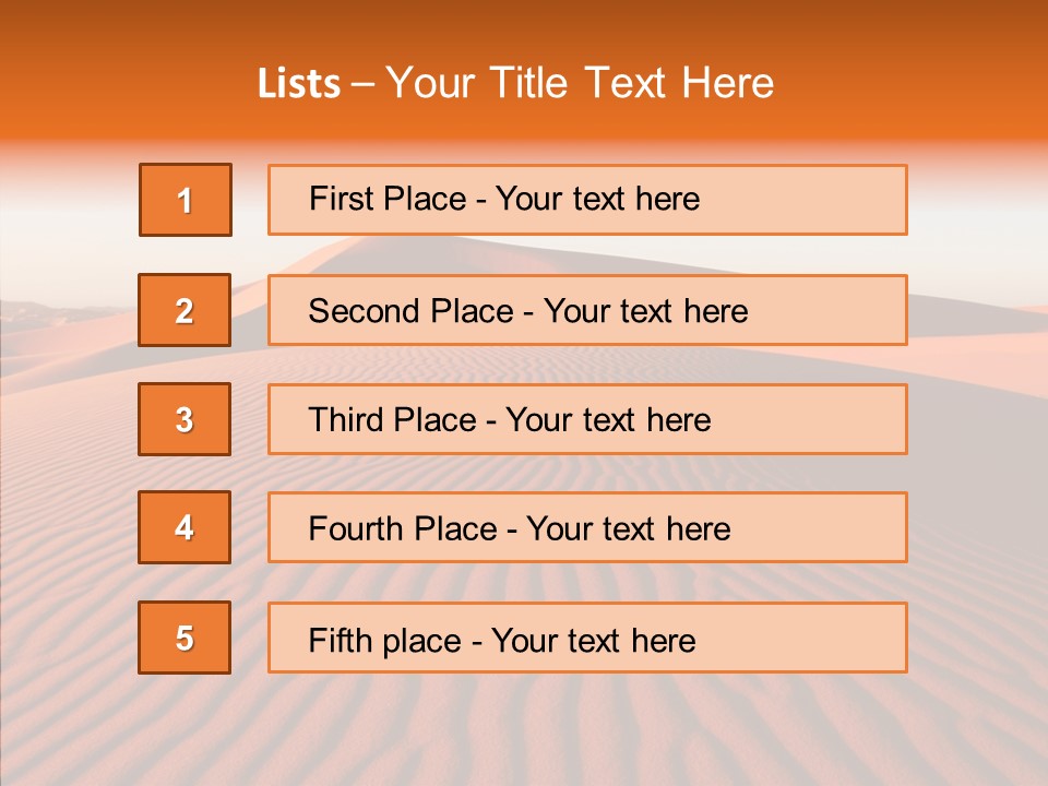 Sunny Adventure Sand PowerPoint Template