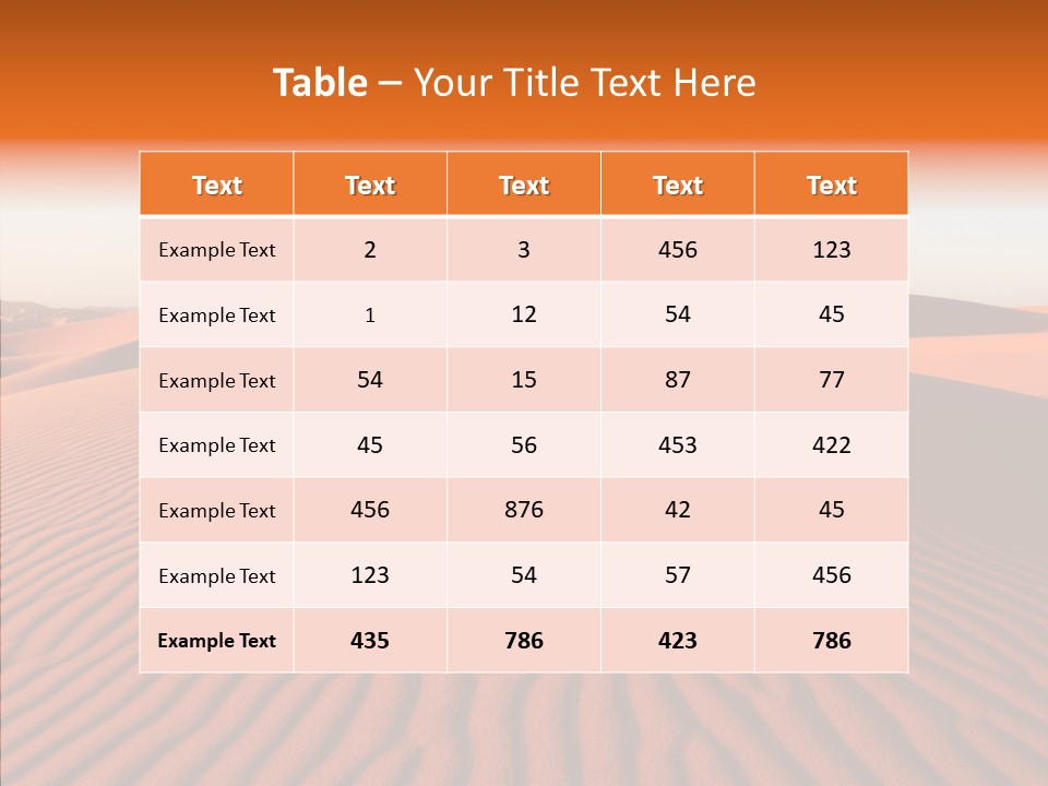 Sunny Adventure Sand PowerPoint Template