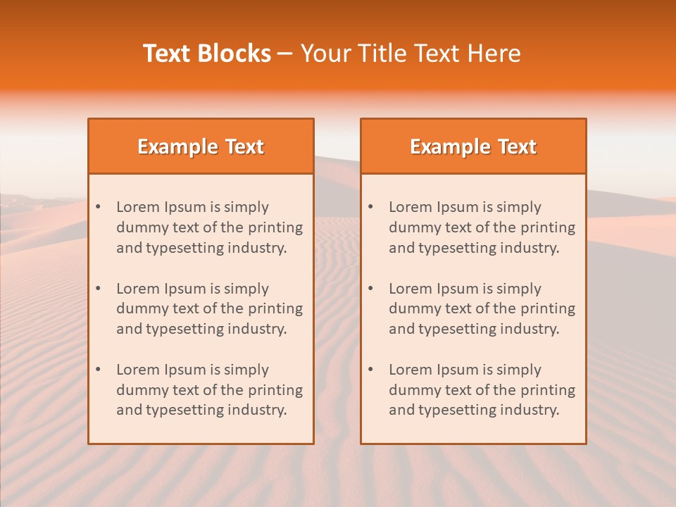Sunny Adventure Sand PowerPoint Template