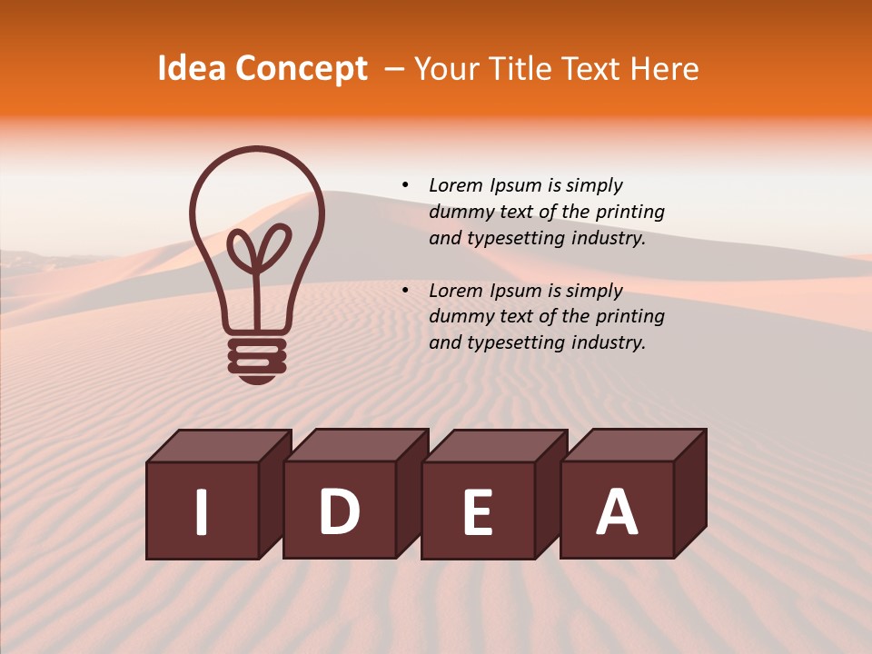 Sunny Adventure Sand PowerPoint Template