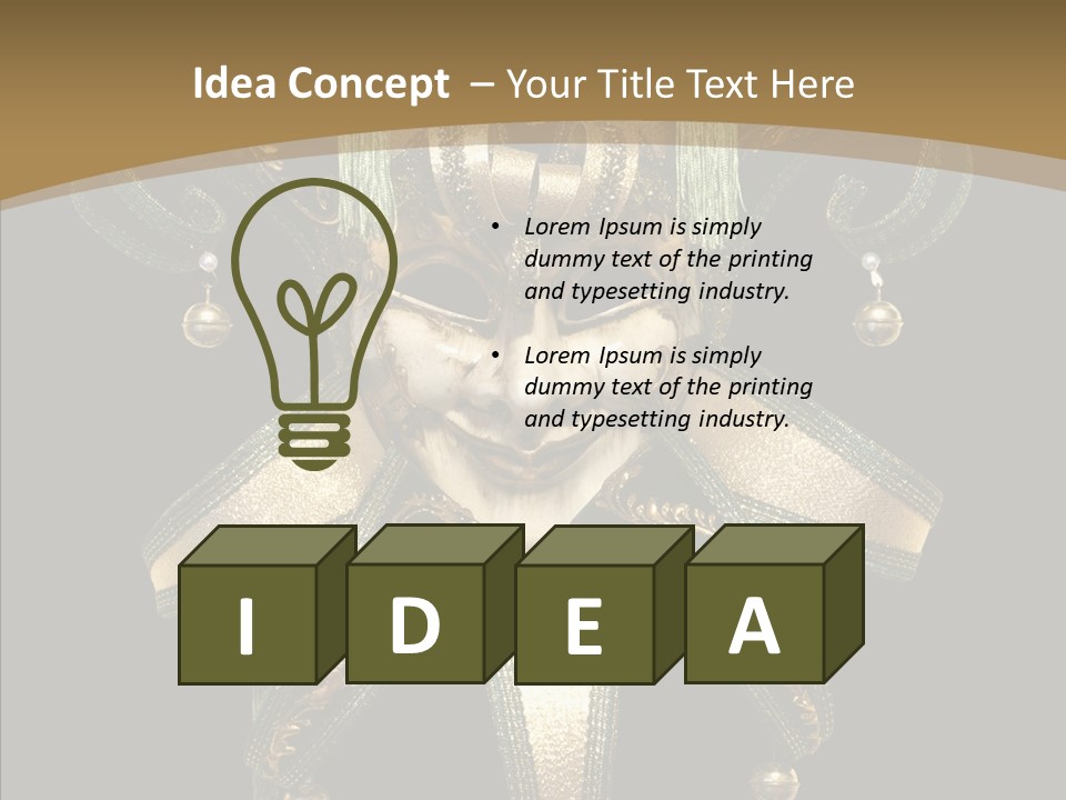 Decorative Jester Studio Shot PowerPoint Template