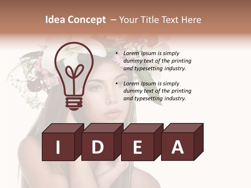 Long Girl Youth PowerPoint Template