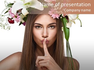 Tan Pretty Portrait PowerPoint Template