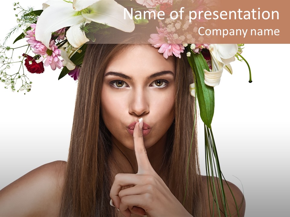 Tan Pretty Portrait PowerPoint Template