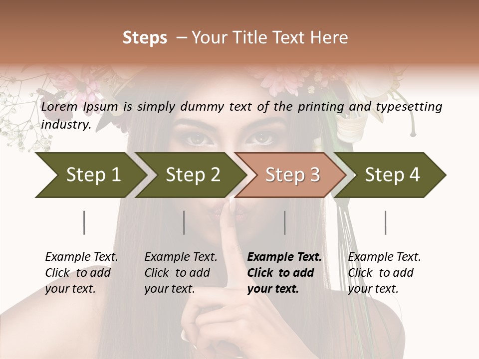 Tan Pretty Portrait PowerPoint Template
