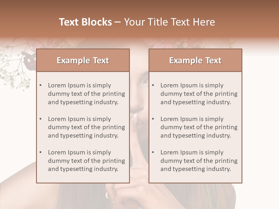 Tan Pretty Portrait PowerPoint Template