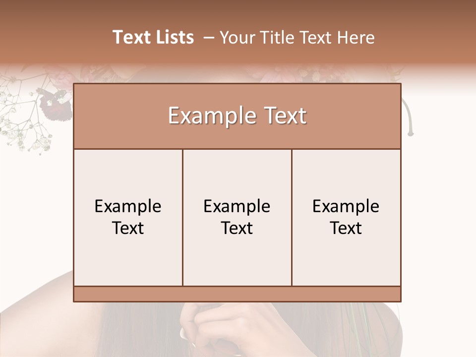 Tan Pretty Portrait PowerPoint Template