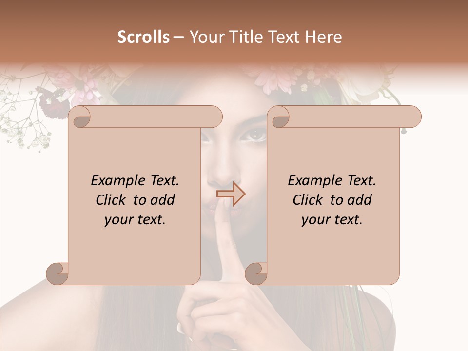 Tan Pretty Portrait PowerPoint Template