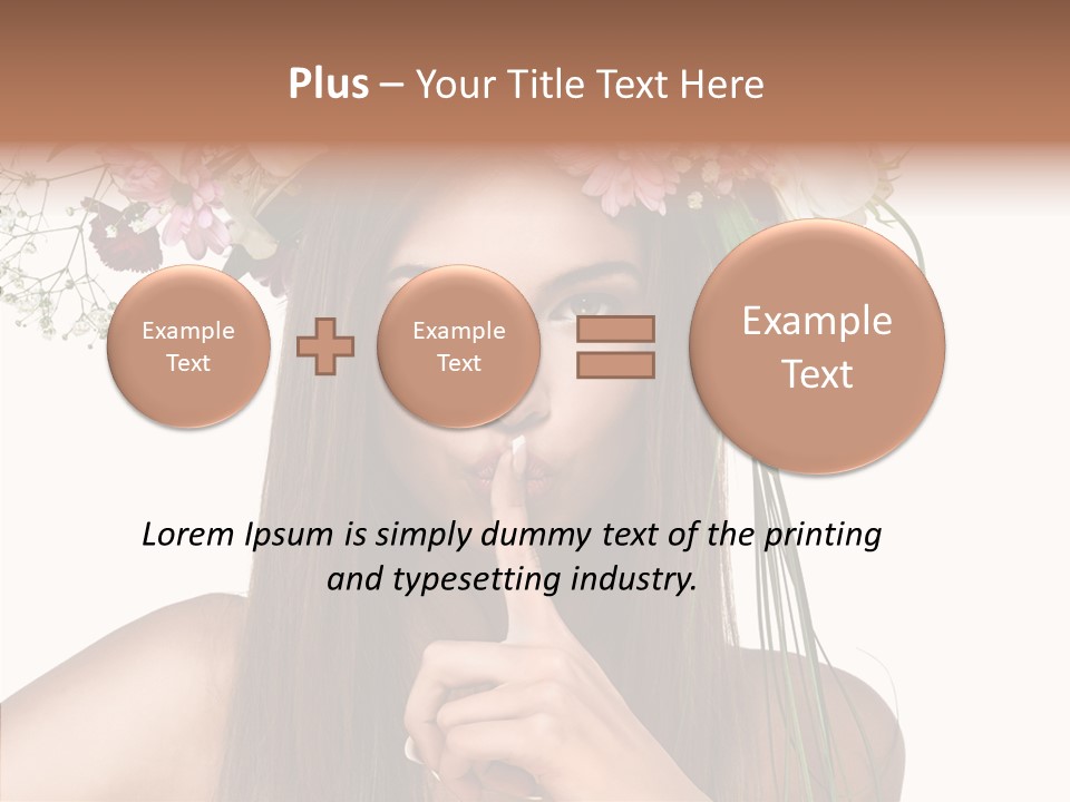 Tan Pretty Portrait PowerPoint Template