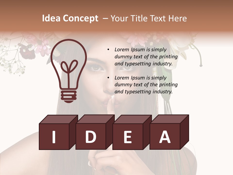 Tan Pretty Portrait PowerPoint Template