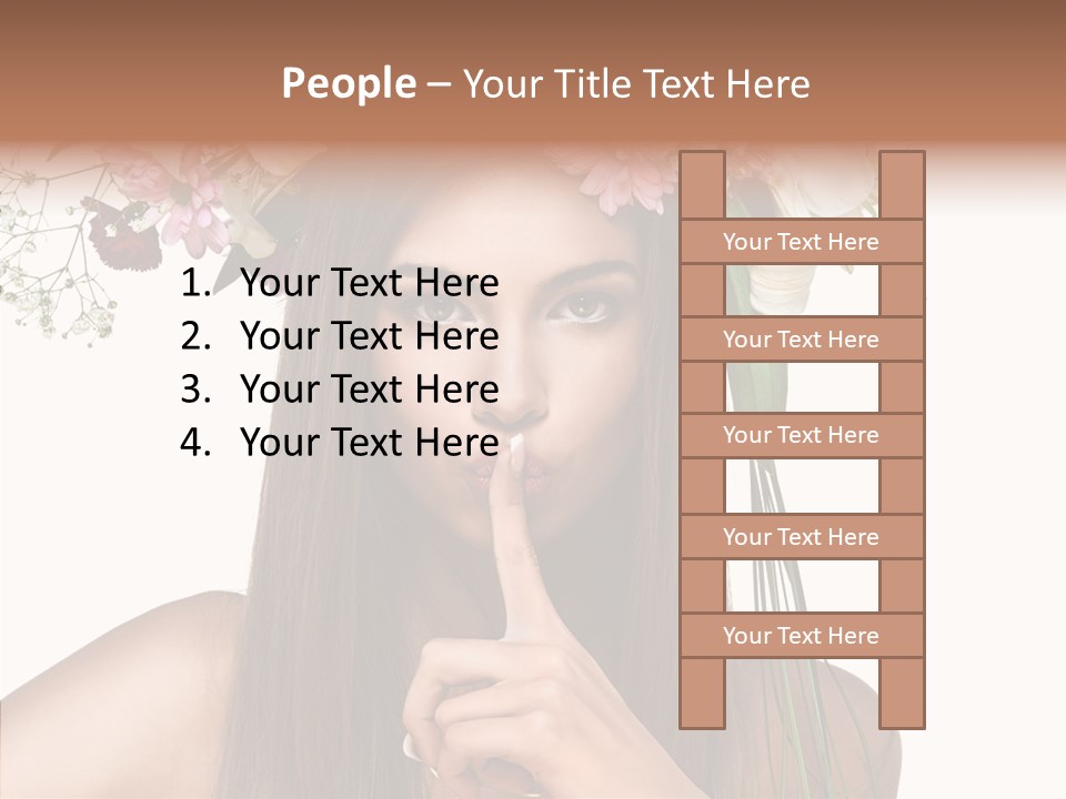 Tan Pretty Portrait PowerPoint Template