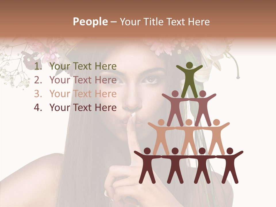 Tan Pretty Portrait PowerPoint Template