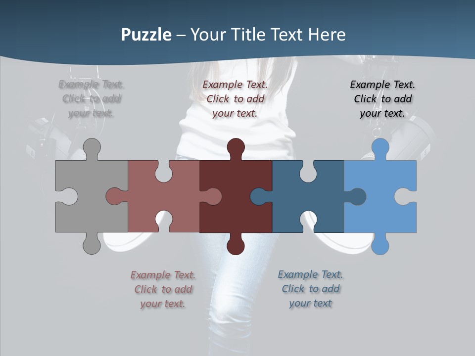 Females Photo Lie PowerPoint Template