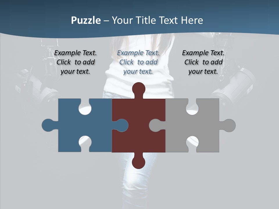 Females Photo Lie PowerPoint Template