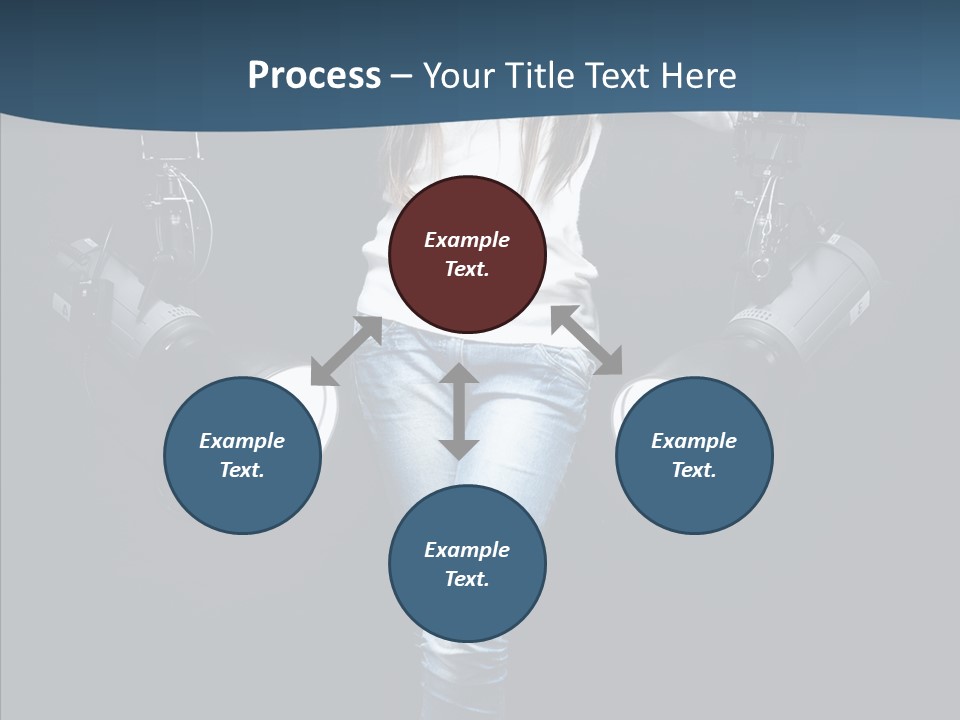 Females Photo Lie PowerPoint Template