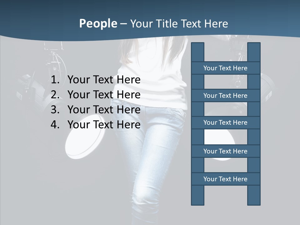 Females Photo Lie PowerPoint Template