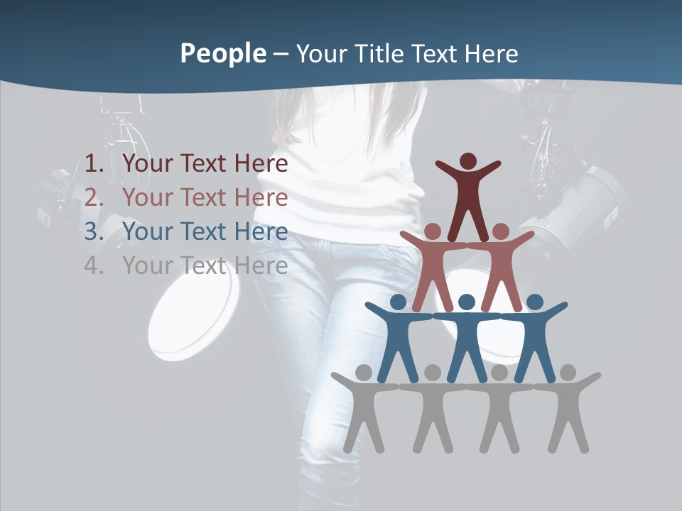 Females Photo Lie PowerPoint Template