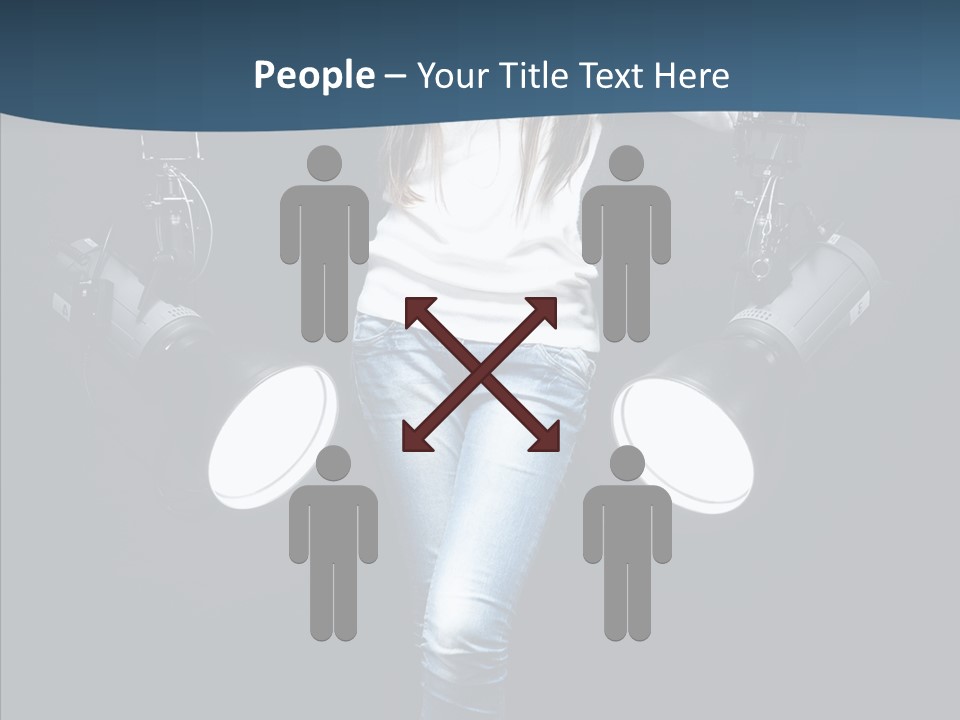 Females Photo Lie PowerPoint Template