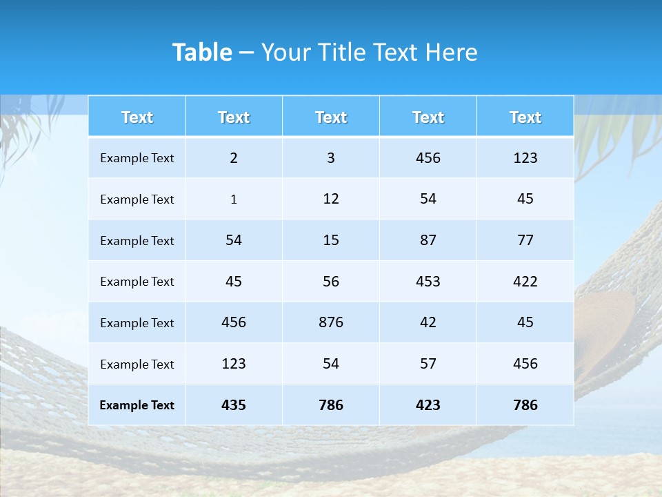 Sea Azure Hummock PowerPoint Template