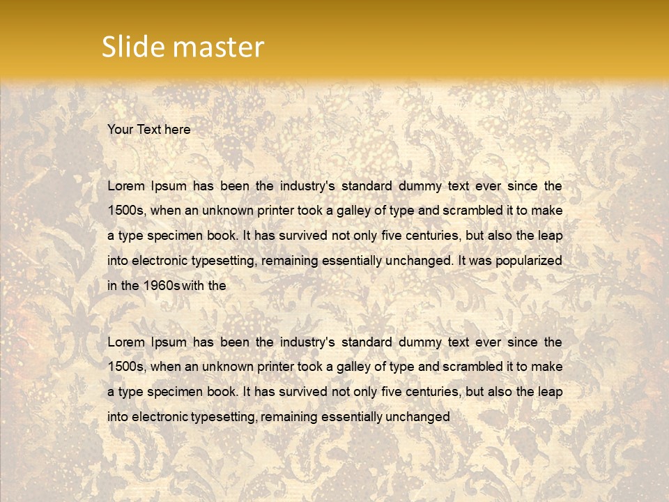 Wallpaper Ornament Texture PowerPoint Template