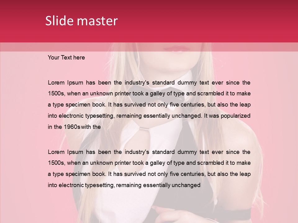 Cool Blond Alluring PowerPoint Template