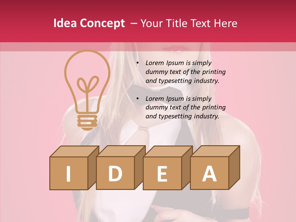 Cool Blond Alluring PowerPoint Template