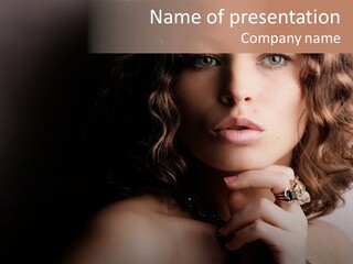 Make Up Image Curls PowerPoint Template