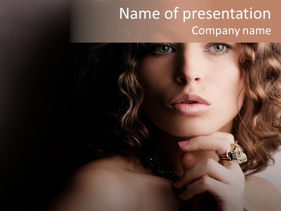 Make Up Image Curls PowerPoint Template