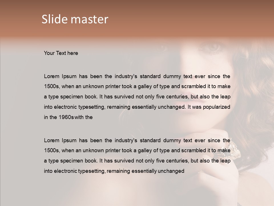 Make Up Image Curls PowerPoint Template