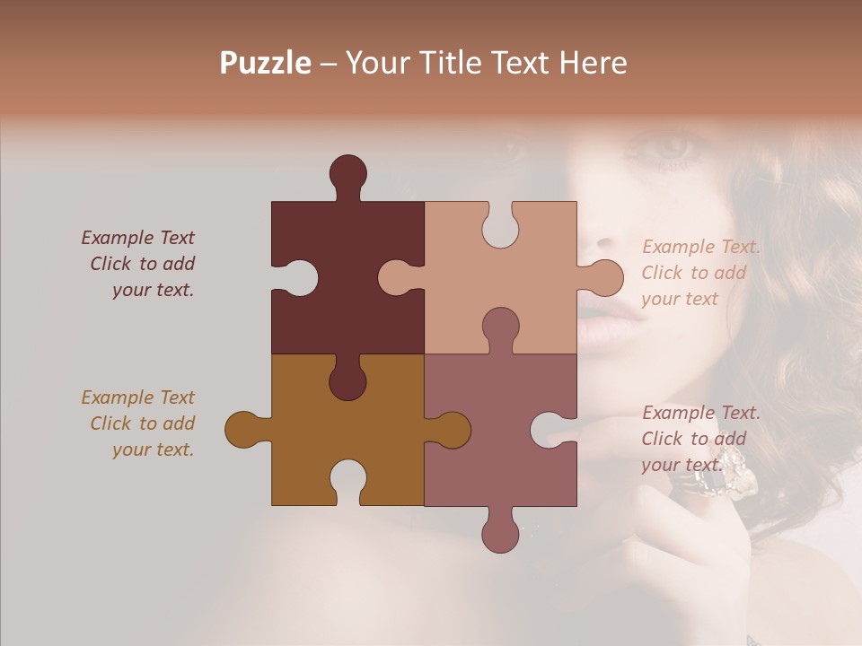 Make Up Image Curls PowerPoint Template