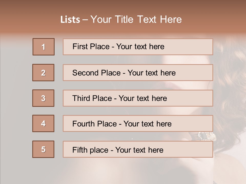 Make Up Image Curls PowerPoint Template