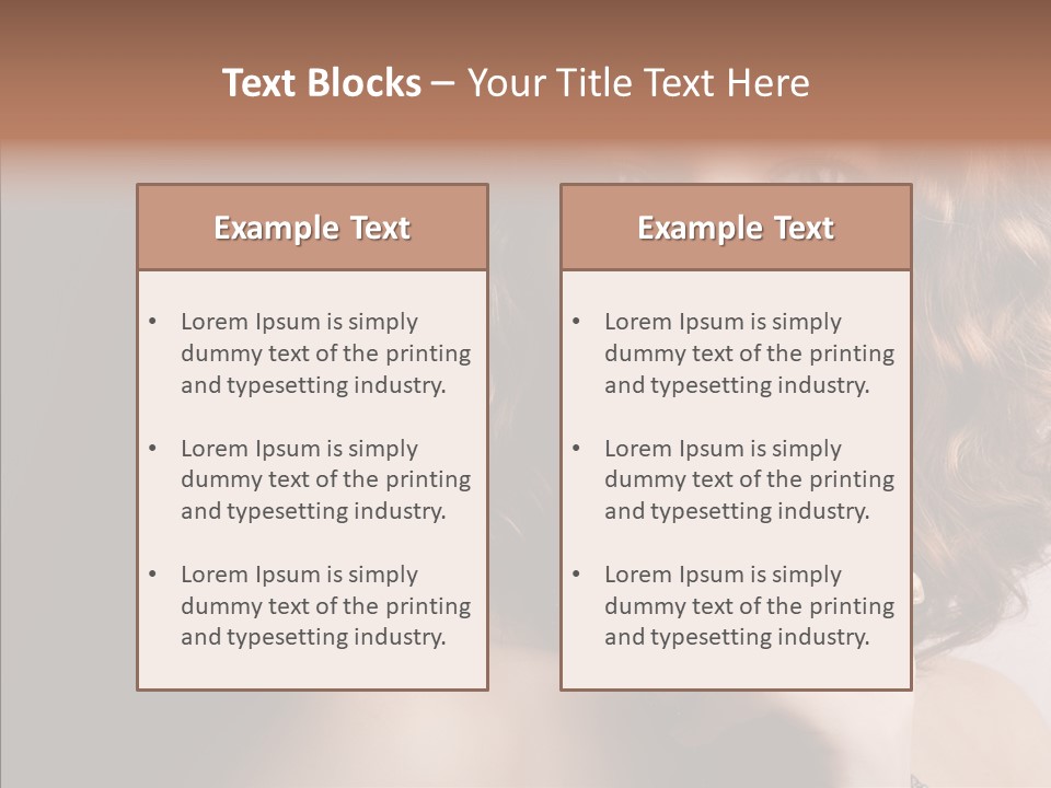 Make Up Image Curls PowerPoint Template