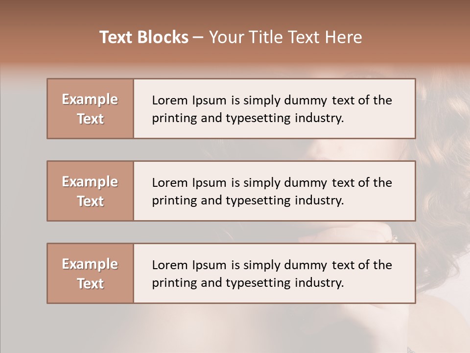 Make Up Image Curls PowerPoint Template